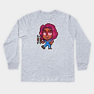 Maru Pixel Kids Long Sleeve T-Shirt